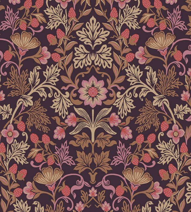 Floral Bloom Wallpaper - Purple 