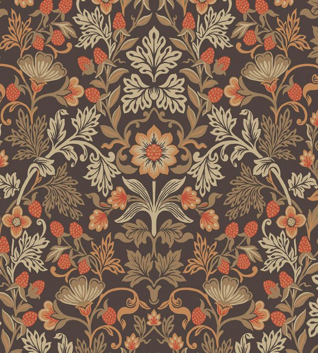 Floral Bloom Wallpaper - Brown