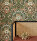Vintage Floral Room Wallpaper 2 - Green