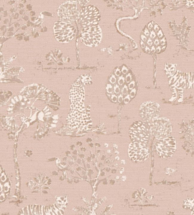 Woodland Wallpaper - Pink 