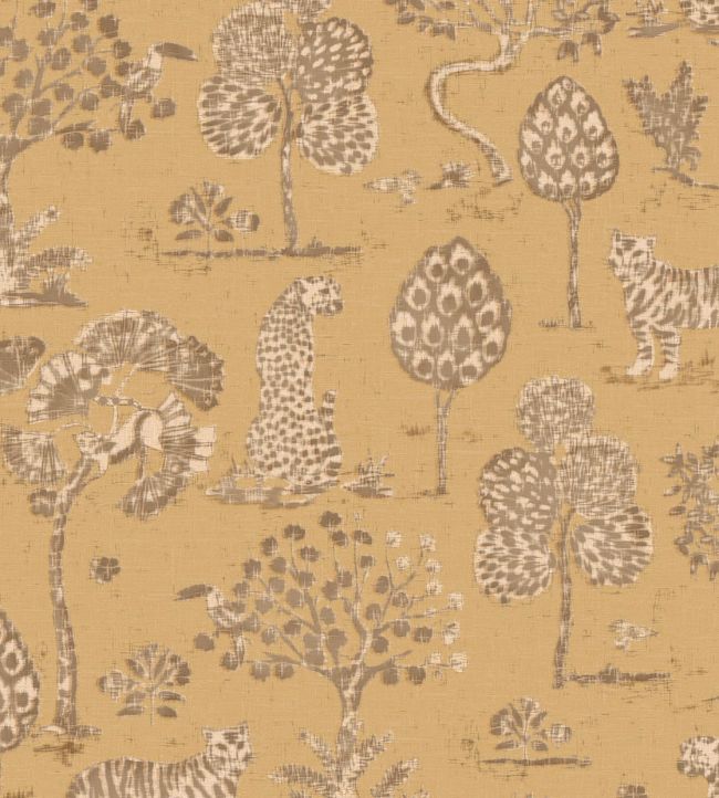 Woodland Wallpaper - Gold 