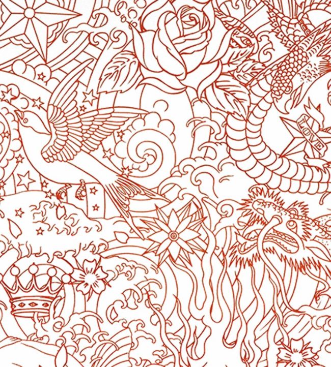 Horimono Wallpaper - Pink