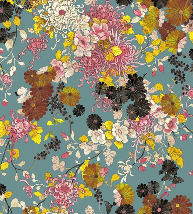 Yokata Wallpaper - Teal 