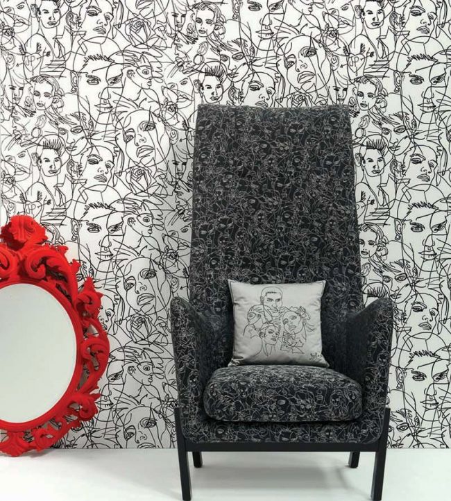 Croquis Room Wallpaper - Gray