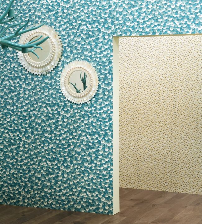 Ecailles Room Wallpaper - Blue