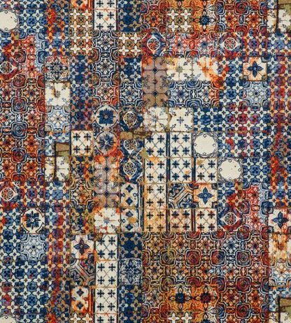 Azulejos Fabric - Red 