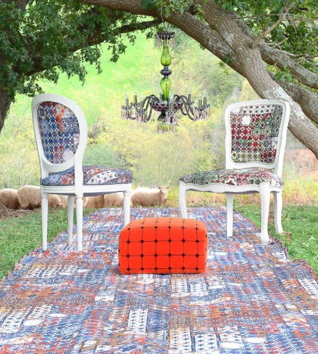 Azulejos Room Fabric 2 - Red