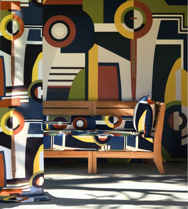 Constructivisme Room Fabric - Multicolor