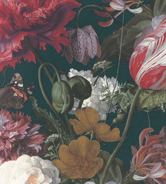 Flower Show Wallpaper - Teal