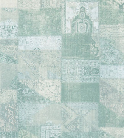 Patchwork Wallpaper - Blue 