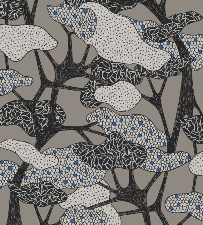 Botany Wallpaper - Gray