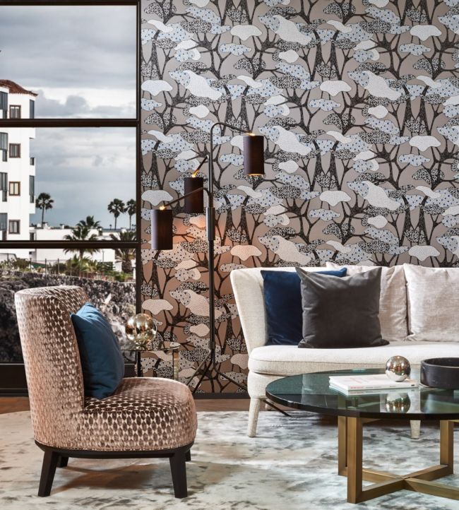 Botany Room Wallpaper - Gray