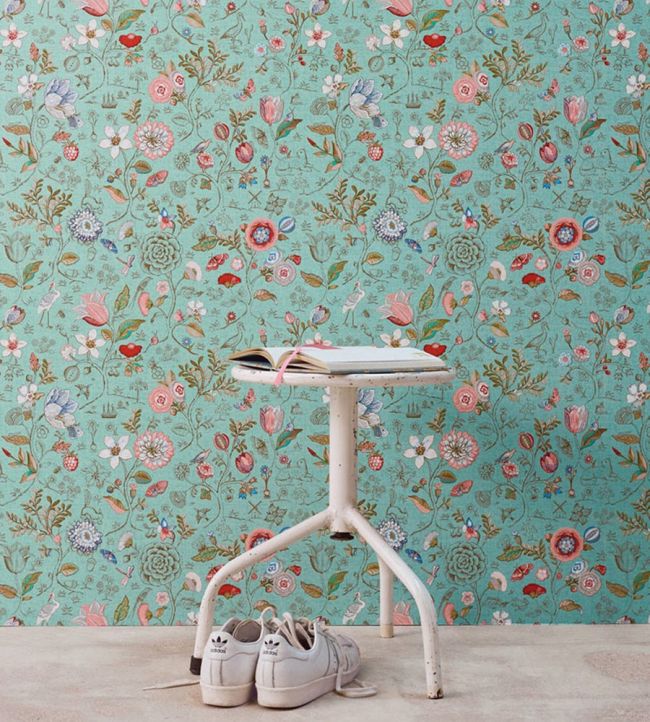 Spring To Life Room Wallpaper - Teal