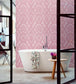 Natural Damask Room Wallpaper - Pink