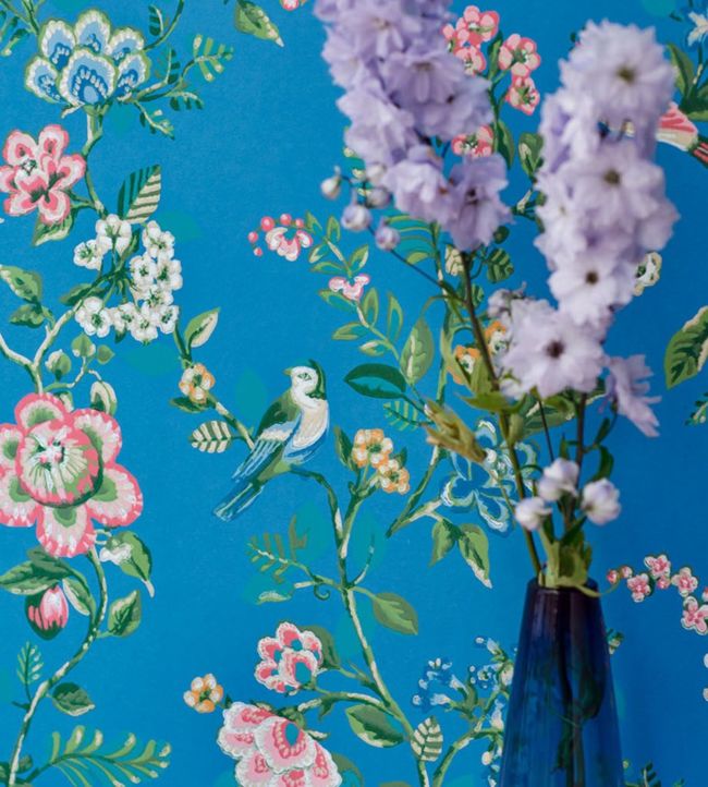 Botanical Print Room Wallpaper 2 - Blue