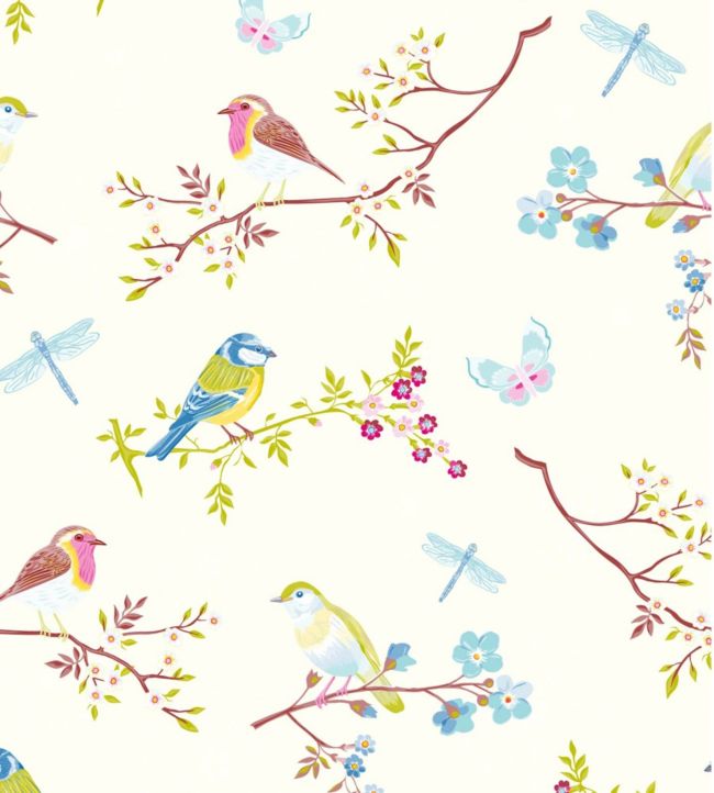 Early Bird Wallpaper - Cream 