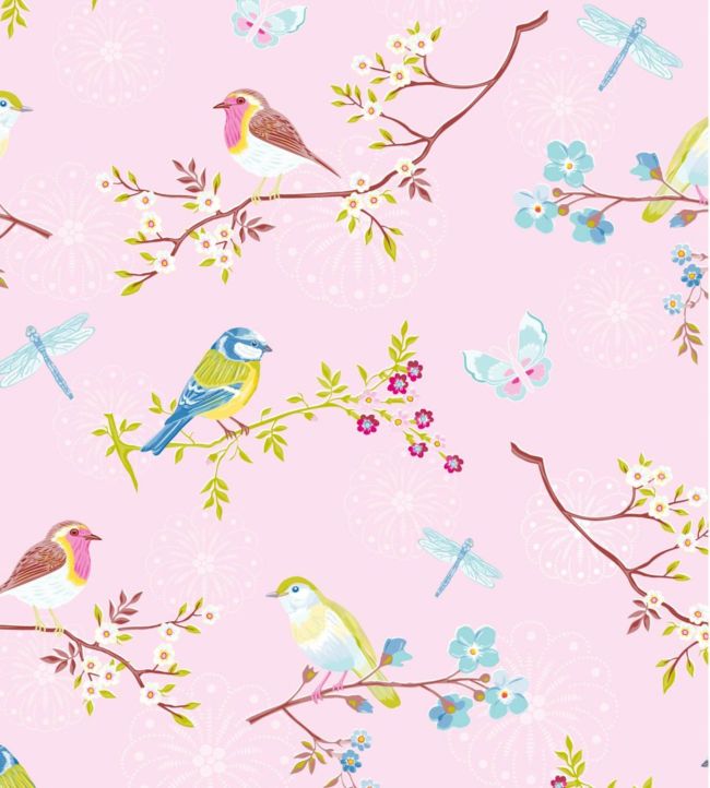 Early Bird Wallpaper - Pink 