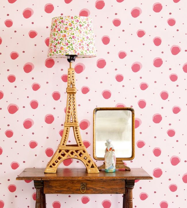 Spots Room Wallpaper 2 - Pink