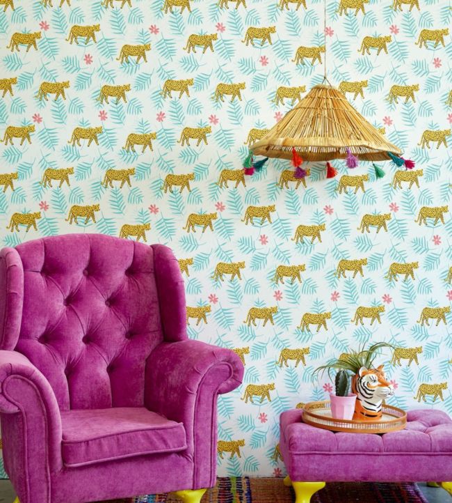Jungle Morning Room Wallpaper 2 - Blue