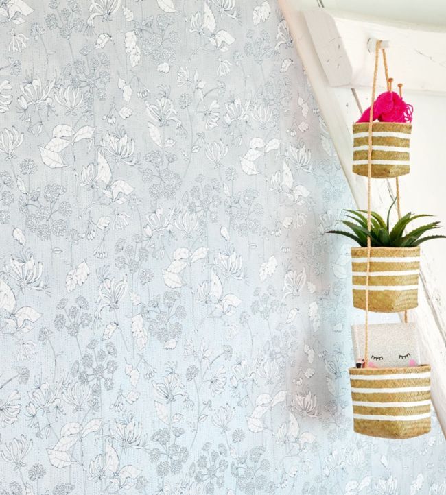 Spring Time Room Wallpaper - Silver