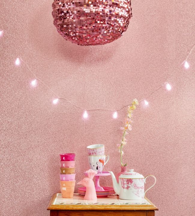 Fleck Room Wallpaper - Pink