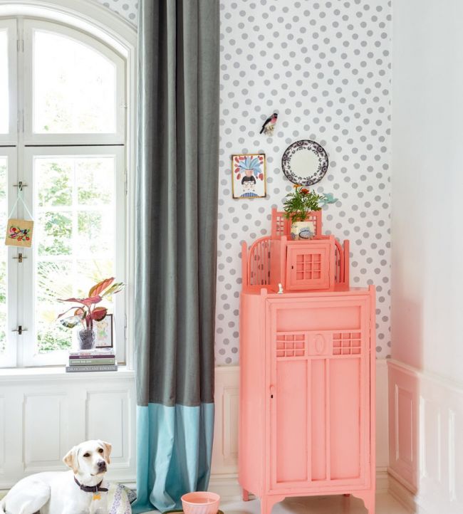 Dotted About Room Wallpaper - Gray