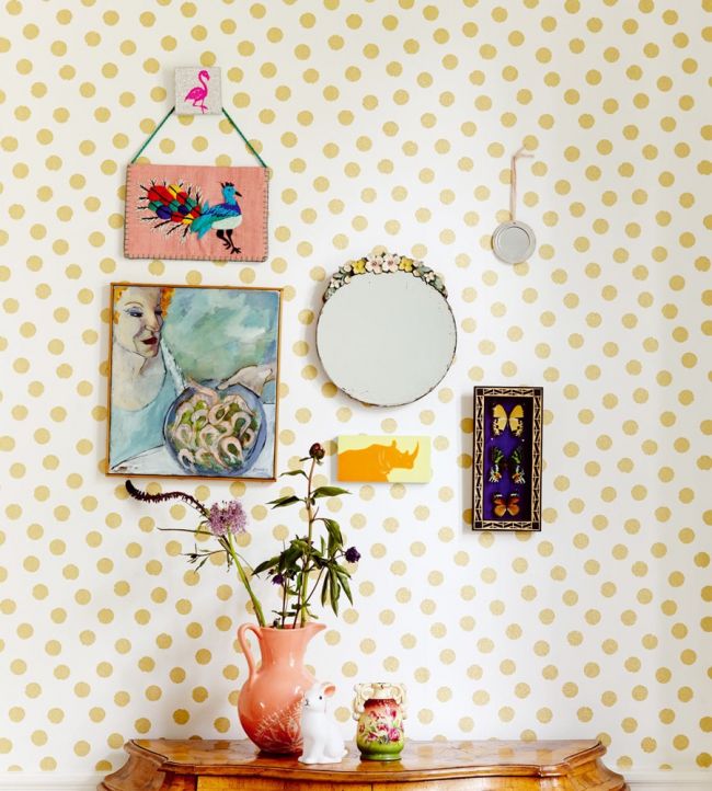 Dotted About Room Wallpaper - Sand