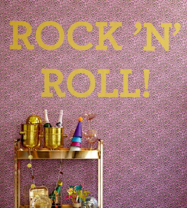 Rock N Roll Room Wallpaper - Purple