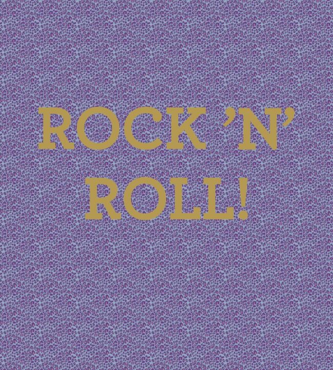 Rock N Roll Wallpaper - Blue 