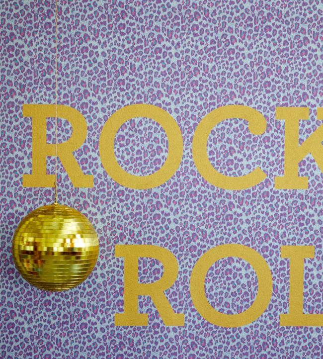Rock N Roll Room Wallpaper - Blue