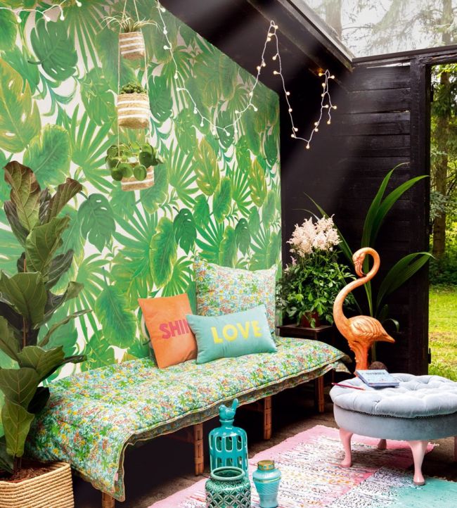 The Botanist Room Wallpaper - Green