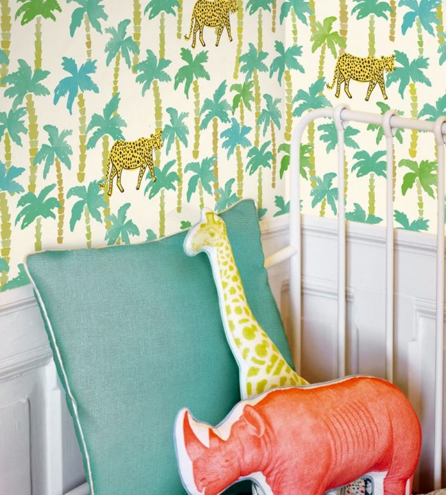 Jungle Palm Room Wallpaper - Green