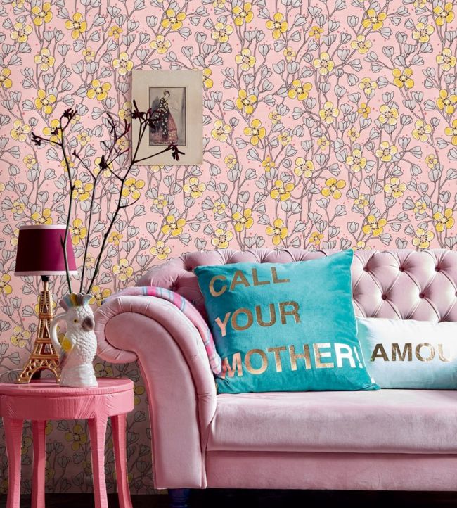 Botany Room Wallpaper - Pink