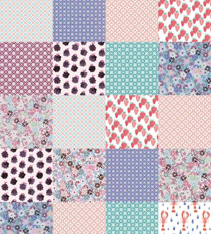 Quilt Wallpaper - Pink