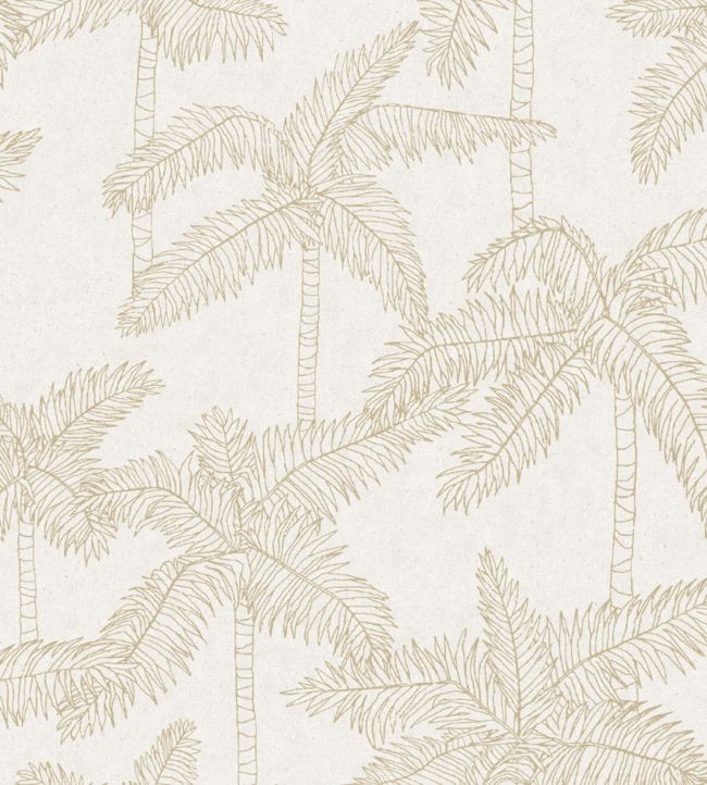 Palm Trees Wallpaper - White 