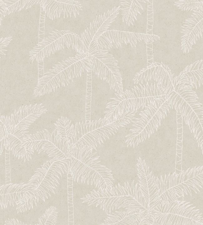 Palm Trees Wallpaper - Cream 