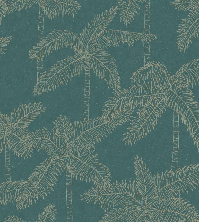 Palm Trees Wallpaper - Teal