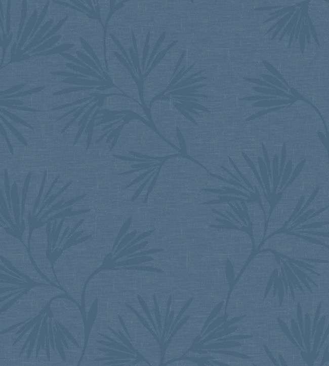 Shadow Floret Wallpaper - Blue