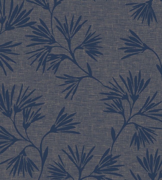 Shadow Floret Wallpaper - Blue