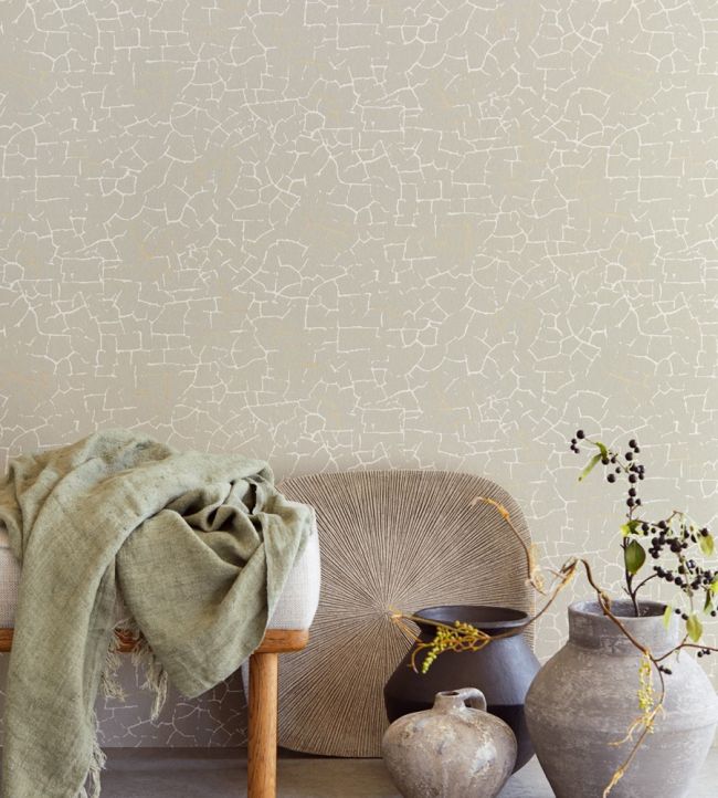 Crackle Room Wallpaper  - Sand