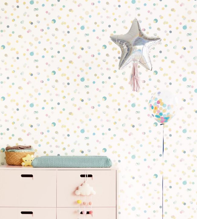 Confetti Room Wallpaper - White