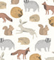 Woodland Companions Wallpaper -  Cream 