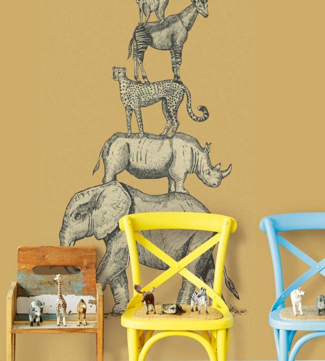 Safari Stack Wallpaper - Yellow 