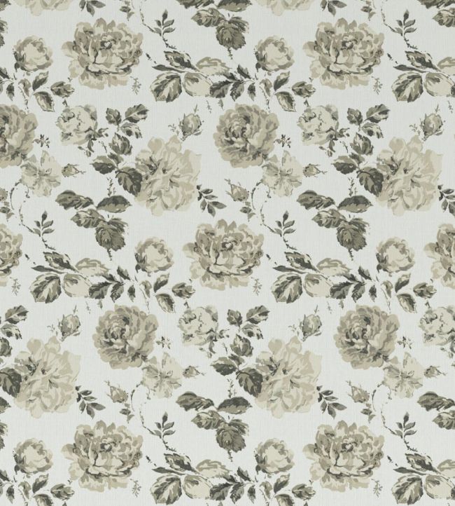 Roses Glacees Fabric - Gray