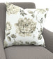 Roses Glacees Room Fabric - Gray