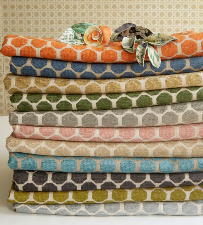 The Octagon Room Fabric - Teal