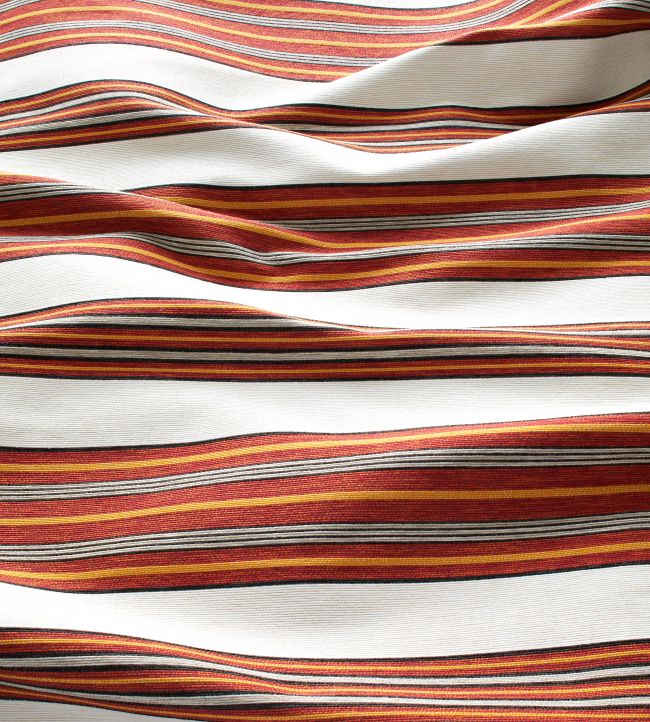 Wide Kelim Stripe Room Fabric - Orange