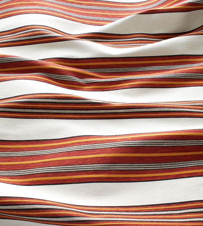 Wide Kelim Stripe Room Fabric - Orange