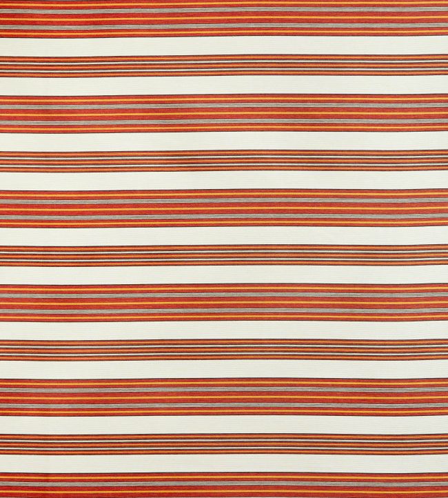 Wide Kelim Stripe Fabric - Orange 