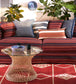 Narrow Anatolia Stripe Room Fabric - Red